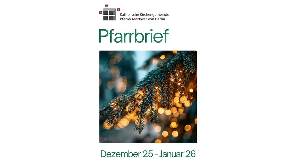 Titelblatt vom Pfarrbrief Dezember 2025 - Januar 2026